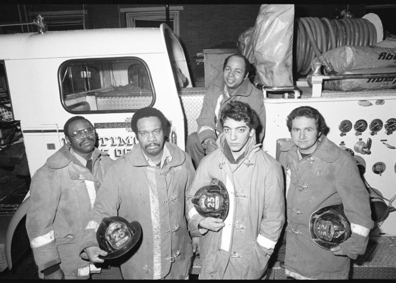 Photographer with crew of Engine 25